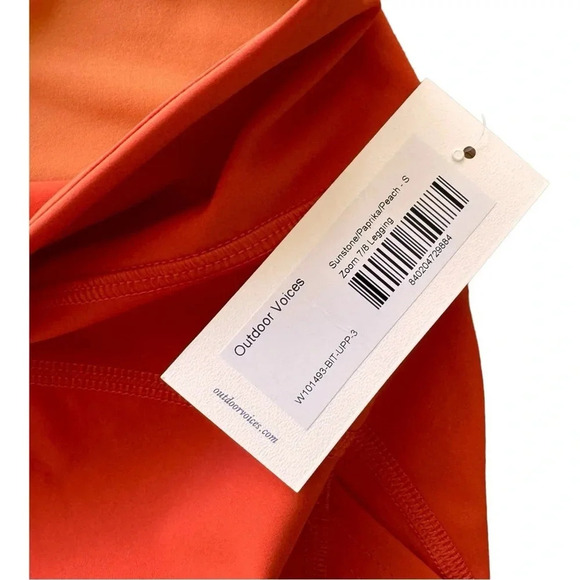 Outdoor Voices 7/8 Leggings Zoom Sunstone Paprika Peach Orange Women’s Sz S NWT - Picture 12 of 15